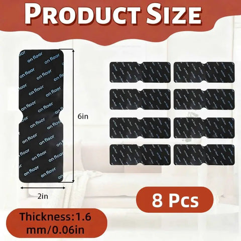 Non Slip Rug Grippers Set, Reusable Double Sided Carpet Tape Pads With Super Strong Adhesive For Area Rugs, size and thickness