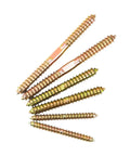 Image of 50 Pieces Hanger Bolt Double Ended Self Tapping Screws For Wood To Metal Dowels Furniture Fixing M6x60 Dual End Threaded Connectors.