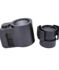 12 Volt Car Cup Holder With Digital LCD Screen, Smart Dual Temp Beverage Chiller And Warmer in black with removable holder.