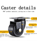 Sets Of 4 Bulletproof 3 Inch Swivel Caster Wheels With Secure Brakes Heavy Duty Polypropylene Ball Casters details showing thickened materials.