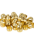 Brass compression sleeves assortment; dozens of small gold ferrules for air, water, fuel lines