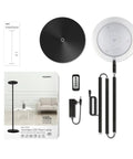 Super Bright 3000 Lumen LED Torchiere Floor Lamp With Remote 30W Touch Dimmer parts and packaging display