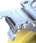 Close-up of Heavy Duty Universal Caster Wheels with secure locking brakes and smooth rolling swivel design for easy gliding.