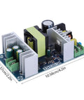 Top Shelf High Power Switching Power Supply Module 180W AC DC 36V 5A, heavy duty PCB with dimensions 10.58cm x 5.57cm.