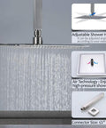 Brushed Nickel Ceiling Mount Shower System 10 Inch Overhead Rain Shower With Handheld Hose Brass Valve Stainless Trim All In One Bathroom Upgrade Dope featuring adjustable head and air technology
