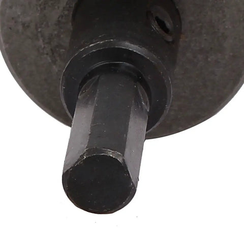 Close-up of the 70mm tool holder from the 36mm Hole Saw Kit With 70mm Tool Holder And Spring Loaded HSS Twist Drill Bits Includes 2 Hole Saws 2 Hex Wrenches 2 Cases Pro Grade For Quick Holes And Durable Precision Cutting Model 99as546qo105