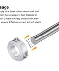 Double Split Shaft Collar Clamp For Seven Eighths Inch Shaft shown with attached metal rod