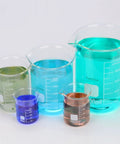 Glass Measuring Beaker Set, Five Piece Borosilicate Griffin Low Form, Graduated Lab Beakers With 50 ml 100 ml 250 ml 500 ml 1000 ml