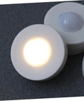 Close-up of Six Pack LED Cabinet Lights Set With Dimmable Warm White Under Cabinet Lighting for Cupboards Kitchen and Office Use Touch Control Dimmer and Easy Install