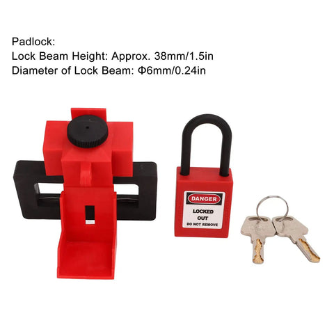 Heavy Duty Nylon Clamp On Breaker Lockout Padlock Kit Universal Tag Out Setup Built Dope For Industrial And Automotive Crews Who Want Straight Up Reliable Safety Locks