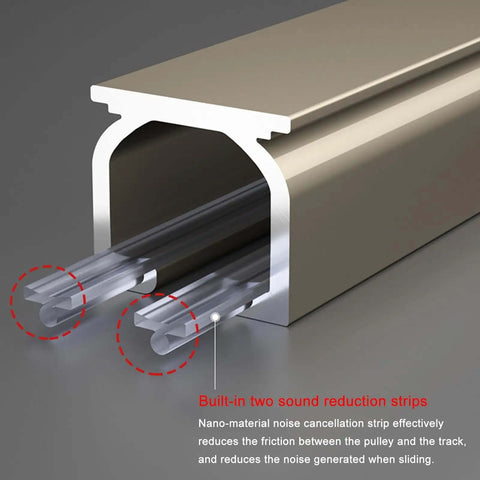 Solid Adjustable Ceiling Curtain Track System 1 To 20 Feet Length Fits Any Room Divider Layout Comes With Premium Roller Hardware And End Caps For Smooth Gliding Heavy Load Durability Perfect White Rail aluminum track with noise-reduction strips