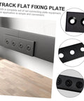 Durable Track Bracket Connector for Barn Door Track No Fuss Easy Install Flat Mending Repair Plate Carbon Steel Joint Plate
