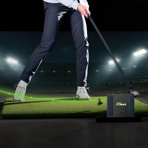 Golfer using ST Max Launch Monitor And Protective Shield Bundle With Dual Radar And Photometric Precision Speed Training
