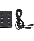Compact Ham Radio Transceiver Keyboard with 3.5mm wire and shortcut buttons for quick push-to-talk access and channel tuning. Premium ABS.