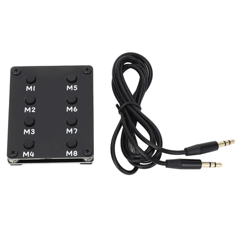 Compact Ham Radio Transceiver Keyboard with 3.5mm wire and shortcut buttons for quick push-to-talk access and channel tuning. Premium ABS.