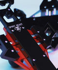 All Metal Motorcycle Phone Mount Is A Beast Mode Rig With CNC 6061 Aluminum And Stainless Steel Hardware in red from a close angle.