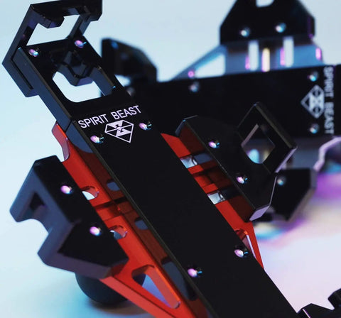 All Metal Motorcycle Phone Mount Is A Beast Mode Rig With CNC 6061 Aluminum And Stainless Steel Hardware in red from a close angle.