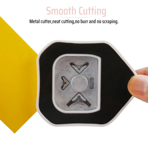 Sleek 3 In 1 Corner Rounder Punch Tool With 4Mm 7Mm 10Mm Radius Settings For Tight Paper Edges Sharp Cardstock Trimming Clean Lamination Finishes And Dope Scrapbook Projects