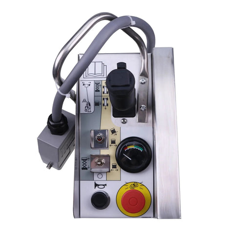 Tinapas control box replacement for Skyjack SJIII scissor lift with stainless steel panel, red emergency stop and gauge