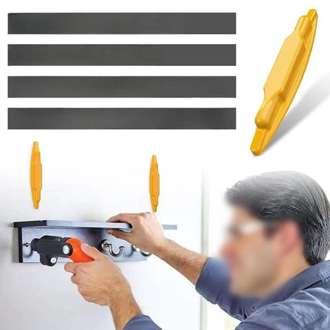 Magnetic for stud Finder for Drywall Screw Detection Magnetic(C) with magnetic strips and user mounting shelf.