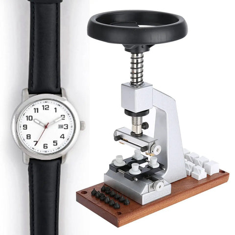 Metal Base Watch Case Back Opener Tool Adjustable Bench Fixture for Removing Oyster Screw Down and Snap Off Lids
