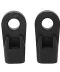 Two Pack Outboard Throttle And Shift Cable End Connectors Replacement Kit For Throttle And Shift Control Box Cables OE67275-9560 Compatible Boat Motors, showing two black cable connectors front view.