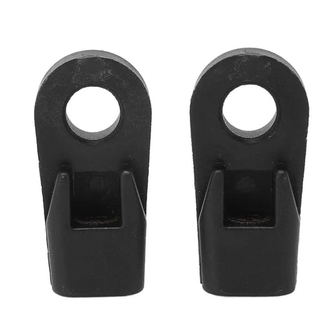 Two Pack Outboard Throttle And Shift Cable End Connectors Replacement Kit For Throttle And Shift Control Box Cables OE67275-9560 Compatible Boat Motors, showing two black cable connectors front view.