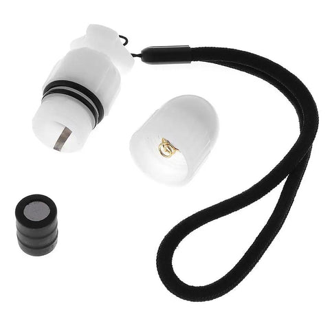 2 Pack Underwater Strobe Signal Lights for Night Dives with detachable cap and lanyard, LED diving beacon parts displayed
