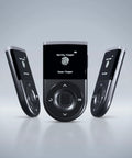 Secure Your Crypto Stash With This Top Shelf Biometric Hardware Wallet Featuring Certified Security Chip Fingerprint Authentication Bluetooth Sync And Rock Solid Offline Cold Storage, showing three angles of a compact device.