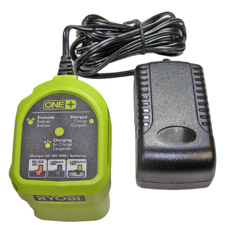 18V One Plus Battery Charger P119 P100 P101 NiCad and LiIon Overnight Charger with compact green design
