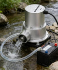 100W DC Hydro Generator For Off Grid Power, Compact Water Turbine Converter, 12V 24V Hydroelectric Generator in use by stream
