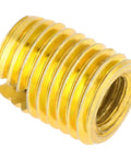 Self Tapping Threaded Inserts Set M8 By M5 For Auto Repairs DIY Easy Install Slotted Screw Bushings 302 Stainless High Tensile Strength Vibration Resistant Thread Repair Kit, gold insert