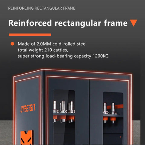 CNC Tool Holder Cabinet With Drawer And Storage Organizer Rack For Garage BT CAT40 120CAP Pro Grade Heavy Duty SPCC Steel Frame