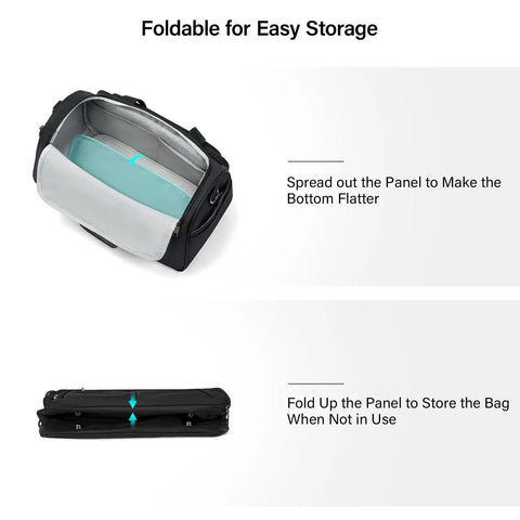Underseat Carry On Luggage Bag For Travel Soft Lightweight Foldable Duffle Personal Item Fits Under Airline Seat