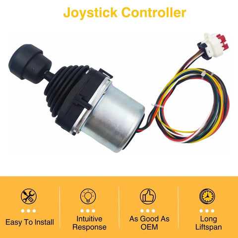 Industrial Grade Dual Axis Lift And Swing Joystick For Jlg Boom Machines Delivering Dead Straight Swap Wiring And Boss Tough Precision Switch Fits 18rs 600s Series