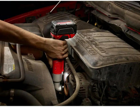 Heavy Duty Milwaukee M18 Compatible Two Speed Three Eighths Inch Right Angle Impact Wrench Bare Tool Built With A Slick Extended Paddle Switch And Killer Torque For Any Job Site Grind