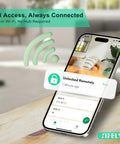 Smart Door Lock With Built In WiFi And Fingerprint, Handle And Keypad, Remote Access And Auto Lock, Keyless Entry For Home And Airbnb, Six In One Unlock Code Card App Key, Works With Alexa And Google app interface on smartphone.