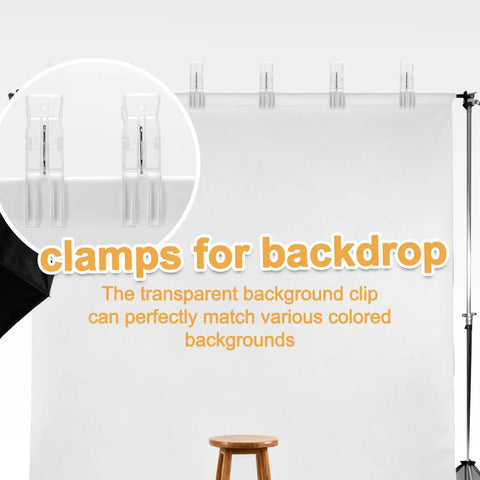 Balloon Arch Clips Kit 20 Pack Transparent Plastic Clips for backdrop and party decor photo studio setup