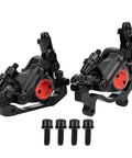 Heavy Duty Hydraulic Disc Brake Front And Rear Set Mountain Road Bike Aluminum Alloy Build Two Way Piston with calipers and bolts.