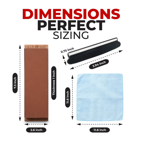 Dimensions of Whetstone Starter Set With 1000 6000 Grit For Ultra Sharp Knives Made In Japan Knife Angle Holder Wiping Cloth