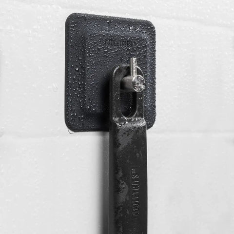 Silicone Shower Hook With Adhesive For Inside Shower No Mess Waterproof Bathroom Organizer For Razors Loofahs And Accessories Removable And Reusable Charcoal Finish Heavy Duty Mount Holds Up To Four Pounds
