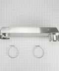 Genuine OEM Telescoping Dryer Vent Kit Aluminum Adjustable 18 To 29 Inches with fittings and clamps on a grid background