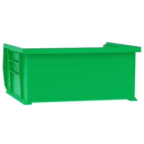 Heavy Duty Plastic Storage Bins Bundle With Secure Hooks, Stackable Industrial Containers, 15X8X7 Inch 12 Pack And 11X11X5 Inch 6 Pack, Rock Solid Setup For Keeping Your Garage And Workshop Looking Sharp