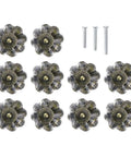 Clear Acrylic Pumpkin Cabinet Knobs Set Of 10 Dope Vintage Decorative Drawer Pull Handles for doors with screws