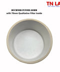 80mm Porcelain Buchner Funnel And 1L Heavy Wall Borosilicate Glass Vacuum Flask Filtration Kit With Sealing Adapter, top view