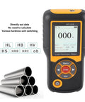 Digital Hardness Tester Multi Scale Durometer Meter With Bright TFT Screen For Dead On Plastic And Rubber Testing Rock Solid Abs Case gives clear readings on alloy steel.