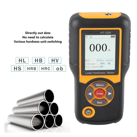 Digital Hardness Tester Multi Scale Durometer Meter With Bright TFT Screen For Dead On Plastic And Rubber Testing Rock Solid Abs Case gives clear readings on alloy steel.