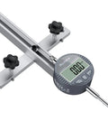 Badass Table Saw Alignment Gauge With Digital Dial Indicator Fits 3 4 Inch Miter Slot, aluminum base with digital display for precision cuts.