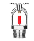 Bulletproof Fire Sprinkler Head Featuring Quick Response Brass Body And Automatic 68 Degree C Thermal Trigger For Zero Fuss Dn15 Pendent Mounting showing red thermal element.