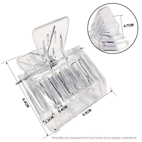 Bee Queen Cage Catcher Clips 12 Pack Transparent Plastic Beekeeping Kit with dimensions for one hand use